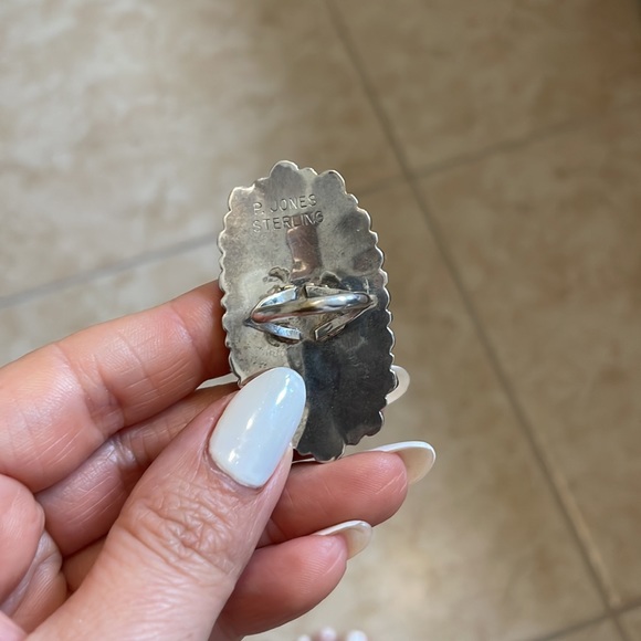 Native American P. Jones Navajo Turquoise ring - Picture 3 of 6